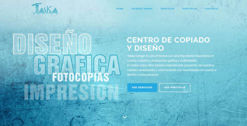 Diseño Web Taska Design diseñado por Keiv Studio